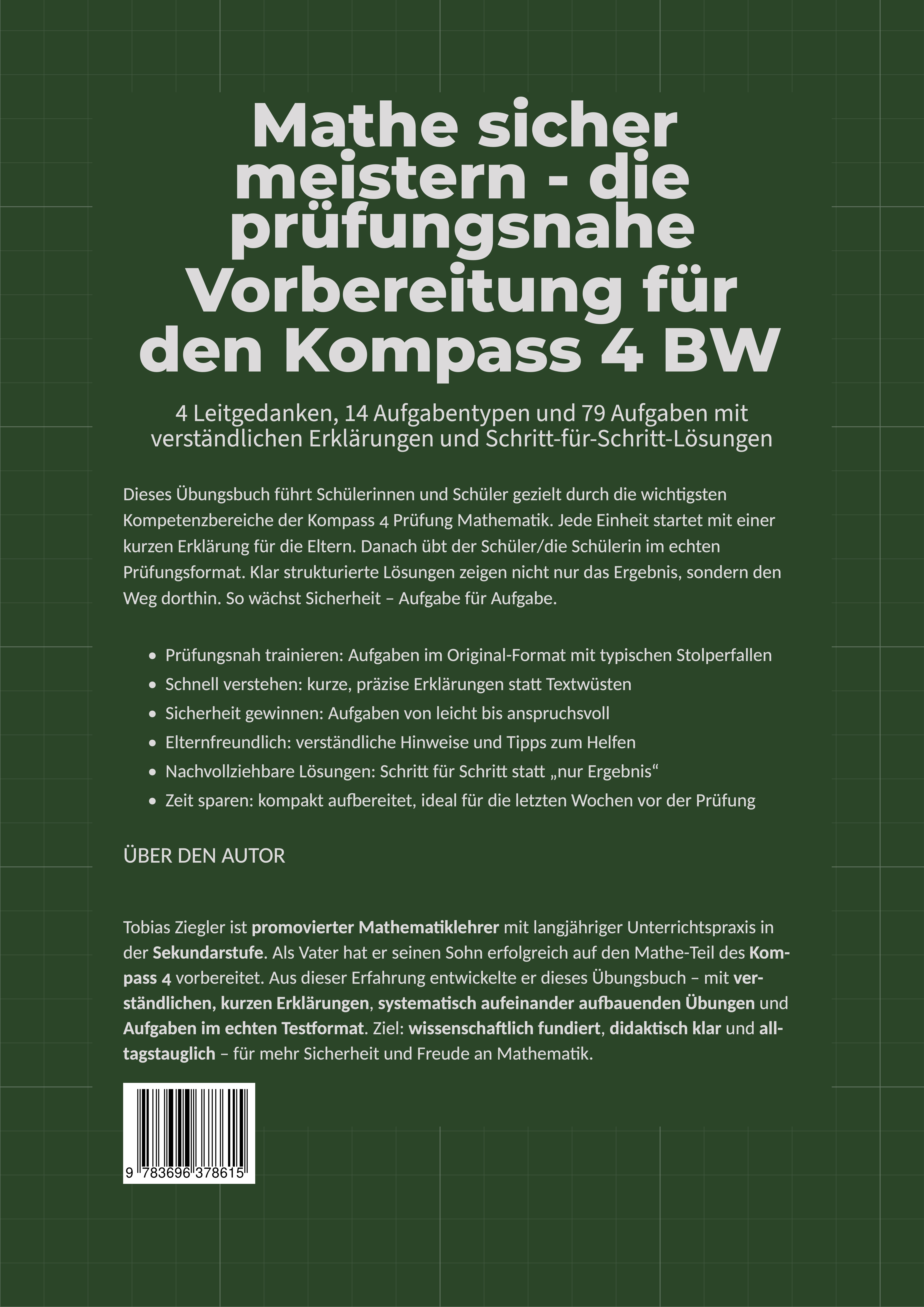 Backcover mit Buchbeschreibung und Barcode